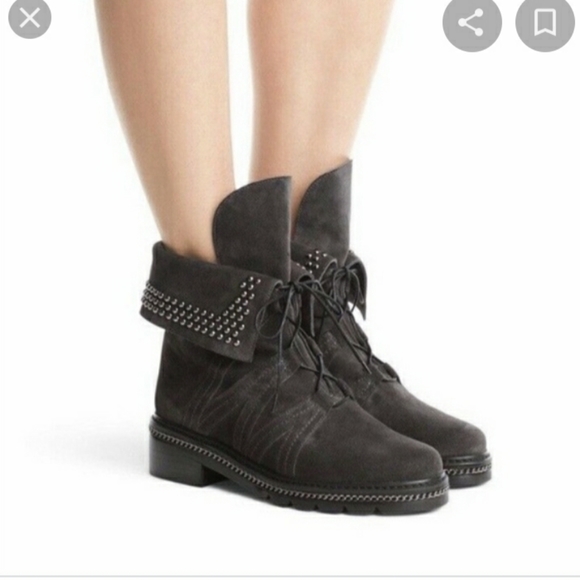 NIB Stuart Weitzman YadaStud Biker Boot sz 6 - Picture 3 of 9